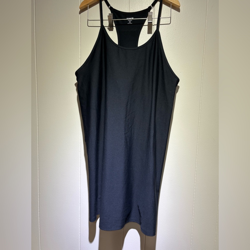 NWT Old Navy black power soft chill racerback dress XXL